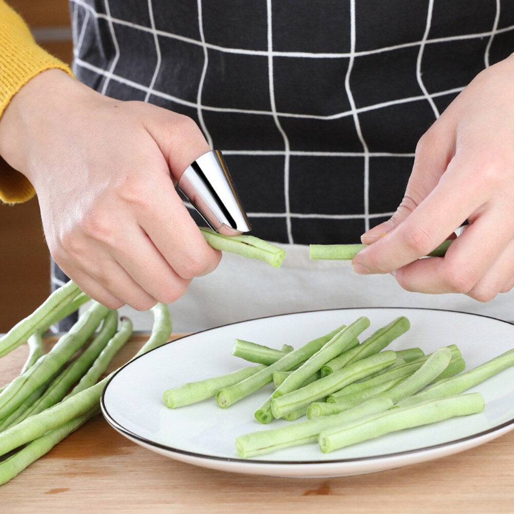 4pcs Adjustable Hand Guard Finger Protector Stainless Steel Nail Cover Finger Guard Avoid Hurting Safe Kitchen Tool