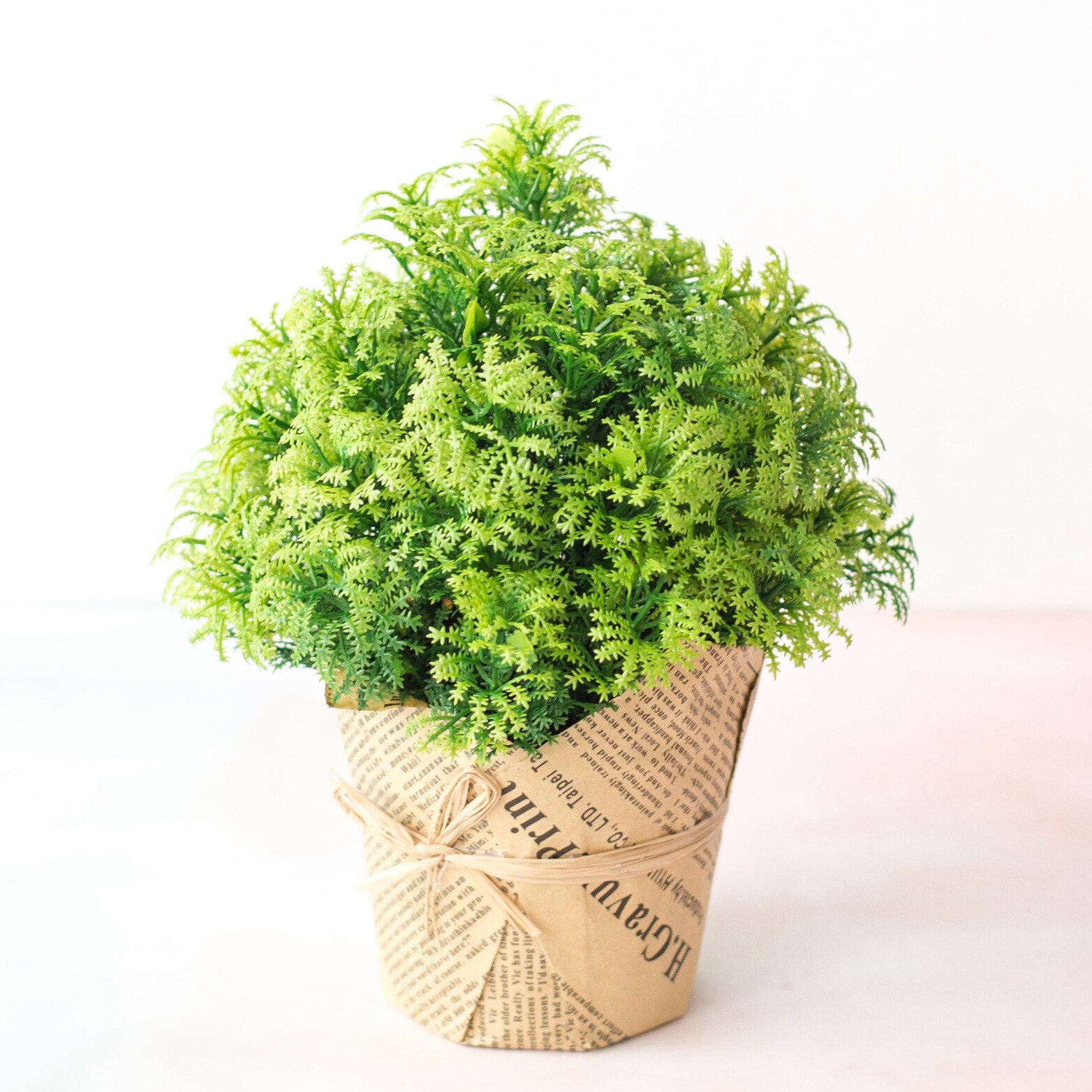 Kunstige grønne planter bonsai simulation plast lille træ potte plante potte ornamenter hjemmebord havedekoration 1 stk.: Ta sang cao zp