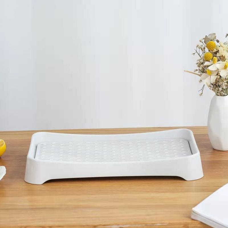 Kitchen Drain Tray Double Layer Glasses Bottle Cup Bowl Cutlery Dish Drainer Detachable Storage Tray For Kitchen Sink Tea Table