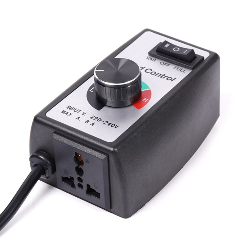 Eu Plug 230V Traploze Motor Speed Controller Fan Gouverneur Schakelaar Dimmer Richter
