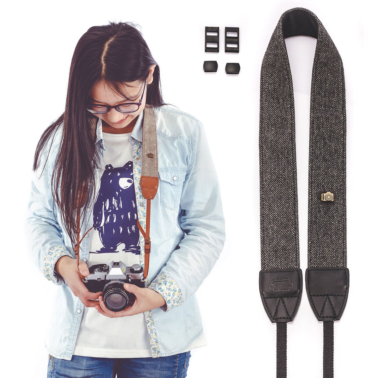 Courroie de ceinture universelle pour appareil photo reflex numérique pour Sony Nikon Canon Olympus