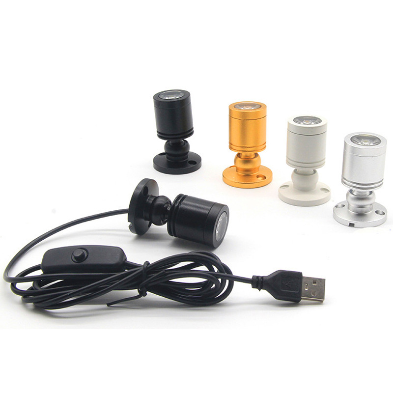 Moderne led usb-spotlight med 3w dc5v stk . smykkeskabsdisplay, bordlampe, overflademonteret loftslampe med usb -5v- interface