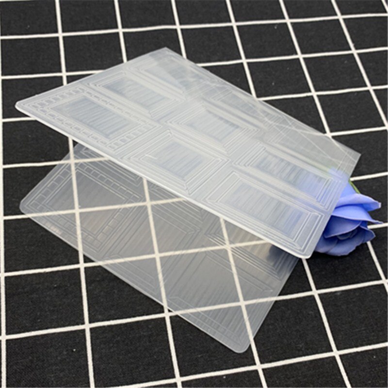 Polygon rectangle Square geometry plastic embossing folder for DIY scrapbook card envelop album frame decoration template