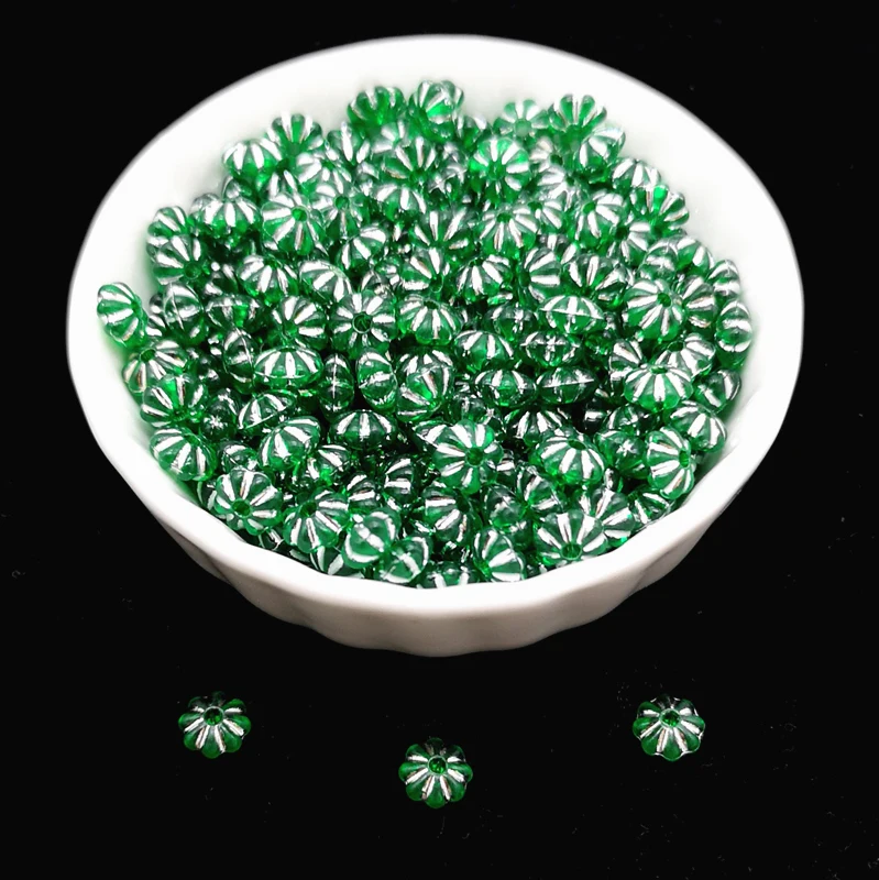 200 Uds. Hermosas cuentas con forma de flor espacio colorido para hacer joyas colgante collar pulsera DIY: Colorful