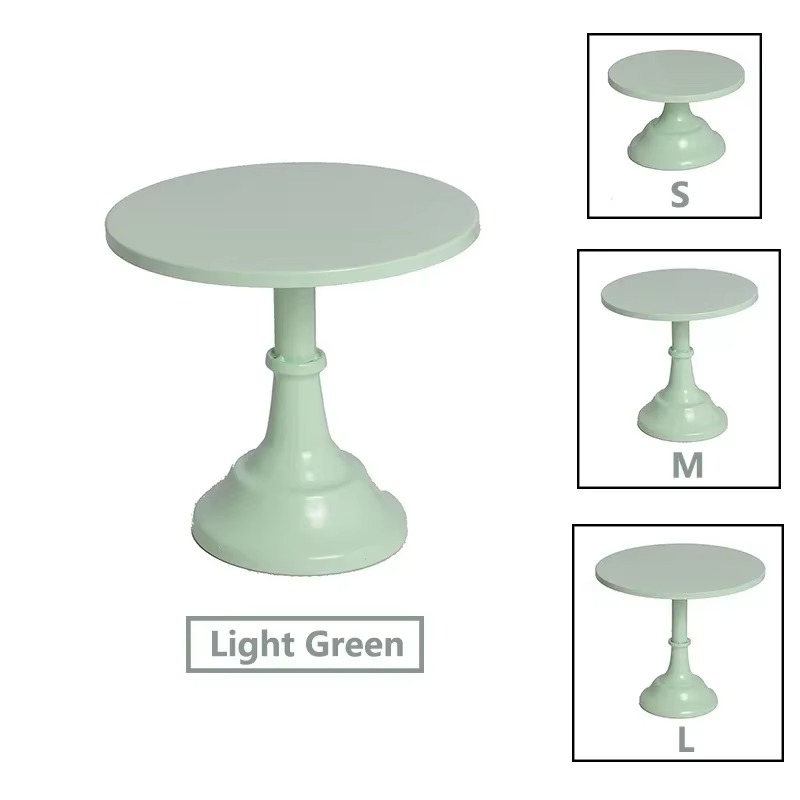 European Cake Stand Tray Metal Milk Tea Shop Dessert Dessert High Foot Tray Wedding Props Party Cake Tray Decoration Cake Stand: Grey / 14 Inches