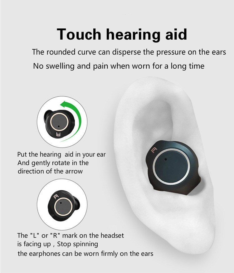 Bluetooth Hearing Aids Digital Audifonos USB Tpye Rechargeable Mini In Ear Hearing Aids for the Elderly слуховой аппарат