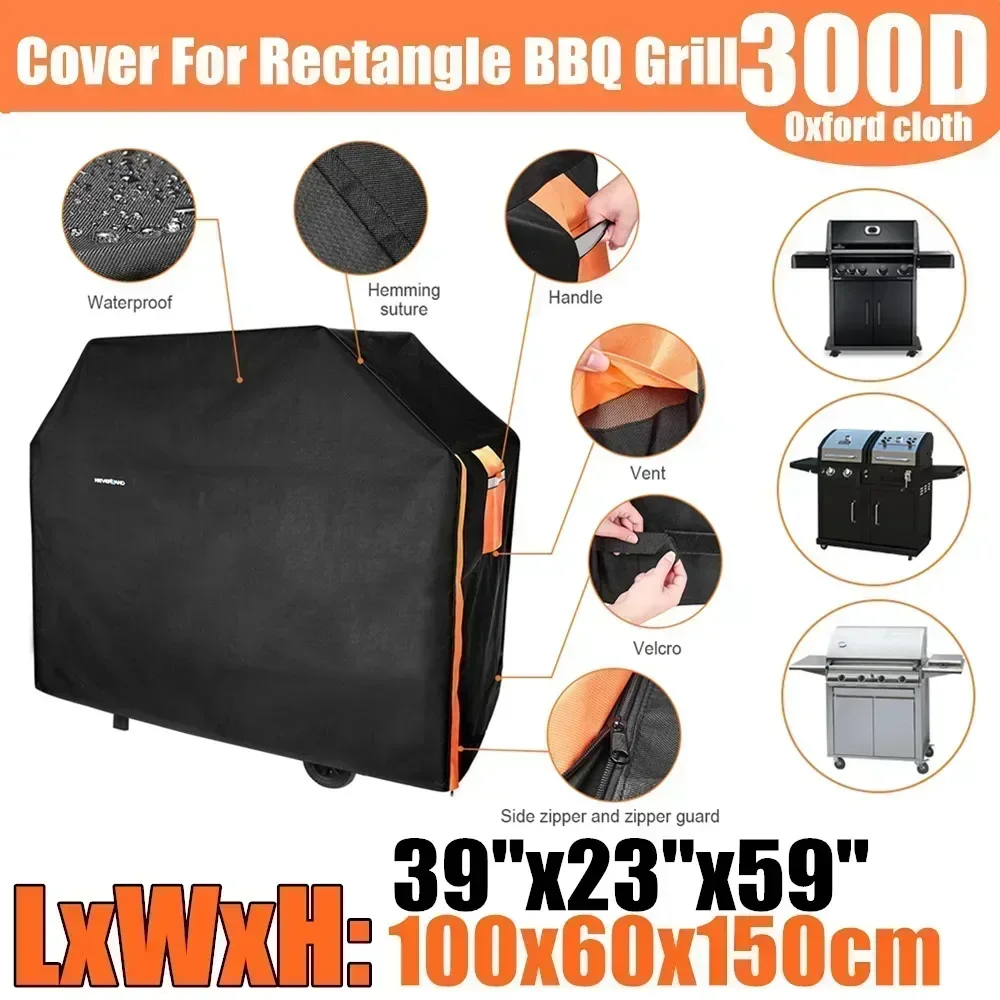 Barbecue Grill Hoes Regen Water Proof Stof Beschermende Anti Outdoor Tuin Bbq Ronde Grill Cover Voor Gas Houtskool Elektrische