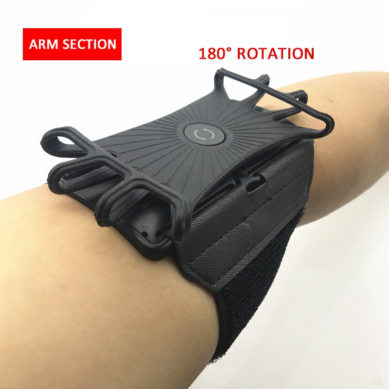 Running Sport Arm Band Case Telefoon Houder Tas Roterende 180 ° Outdoor Fitness Oefening Telefoon Stand Arm Band Riem accessoires: arm