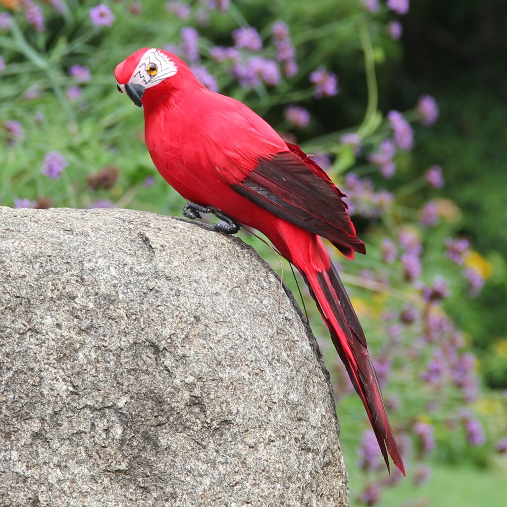 Oiseaux de jardin artificiels colorés | Faux perroquets, modèle d'oiseaux, décoration pour arbre de pelouse et jardin de maison en plein air: C