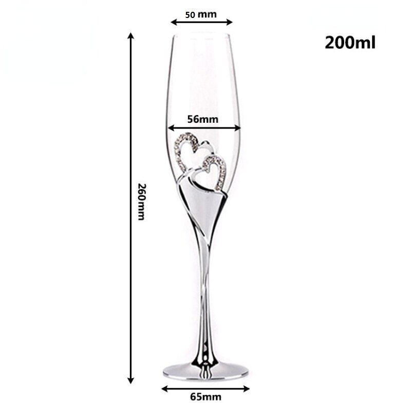 2Pcs Wedding Wine Glasses Champagne Glasses Wine Glass Set Cocktail Glass Bride and Groom Wine Cups Party Valentine's Day