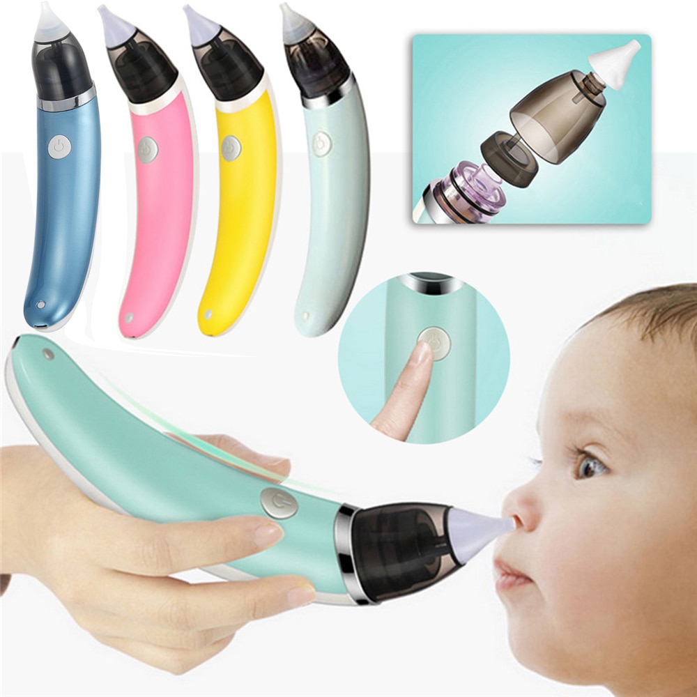 Loozykit Baby Nasal Aspirator Safety Electric Nose Cleaner 2 Size Baby Care Accessories Oral Snot Sucker For Newborns Boy Girls