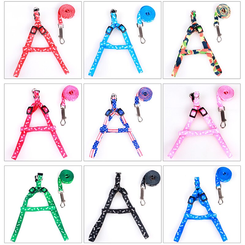Pet Dog Leash Harness Dog Collar Cat Walking Training Leash Cats Dog Harness Collar Leash Strap Belt 45