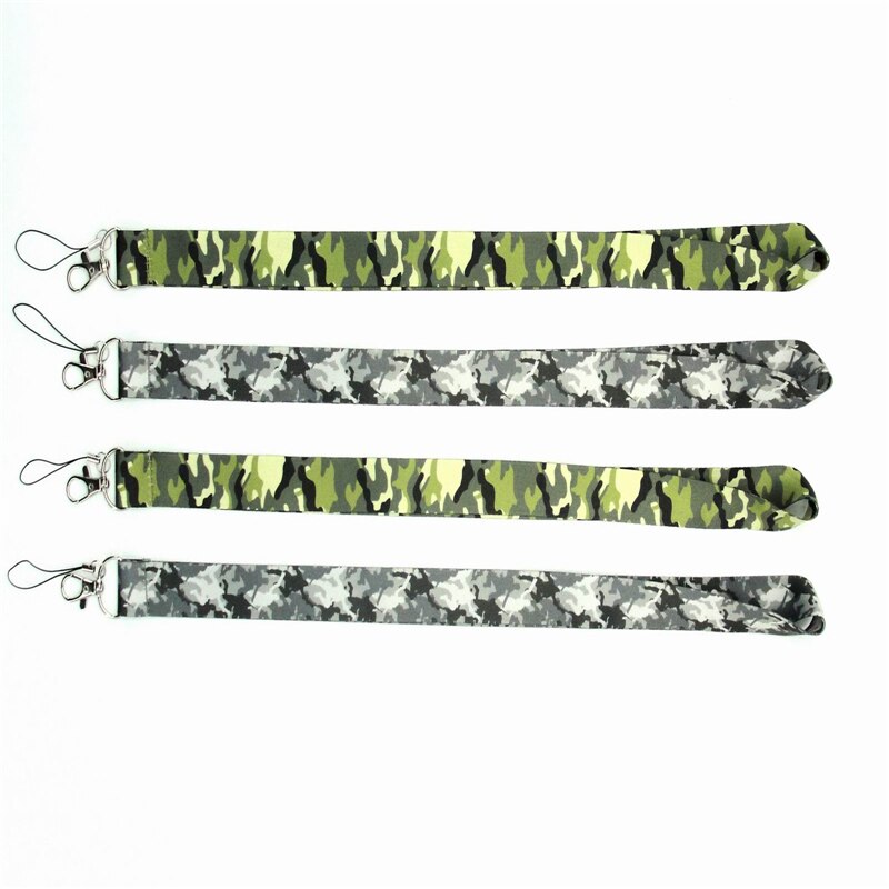 camouflage neck lanyard keychain ID card fitness mobile phone belt USB badge clip DIY sling