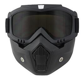Motorrad Brille Maske Abnehmbare Stil Schützen Polsterung Helm Sonnenbrille, Straße Reiten UV Motorrad Gläser Transparen: matt