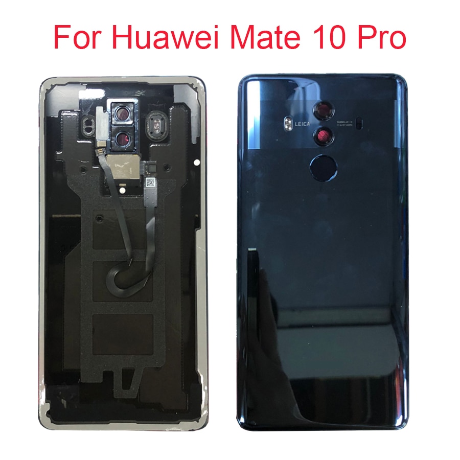 Original Glas Hinten Gehäbenutzen Für Huawei Kamerad 10 Profi Mit Fingerabdruck Sensor + Kamera Objektiv + Blitz Licht Batterie Abdeckung fallen