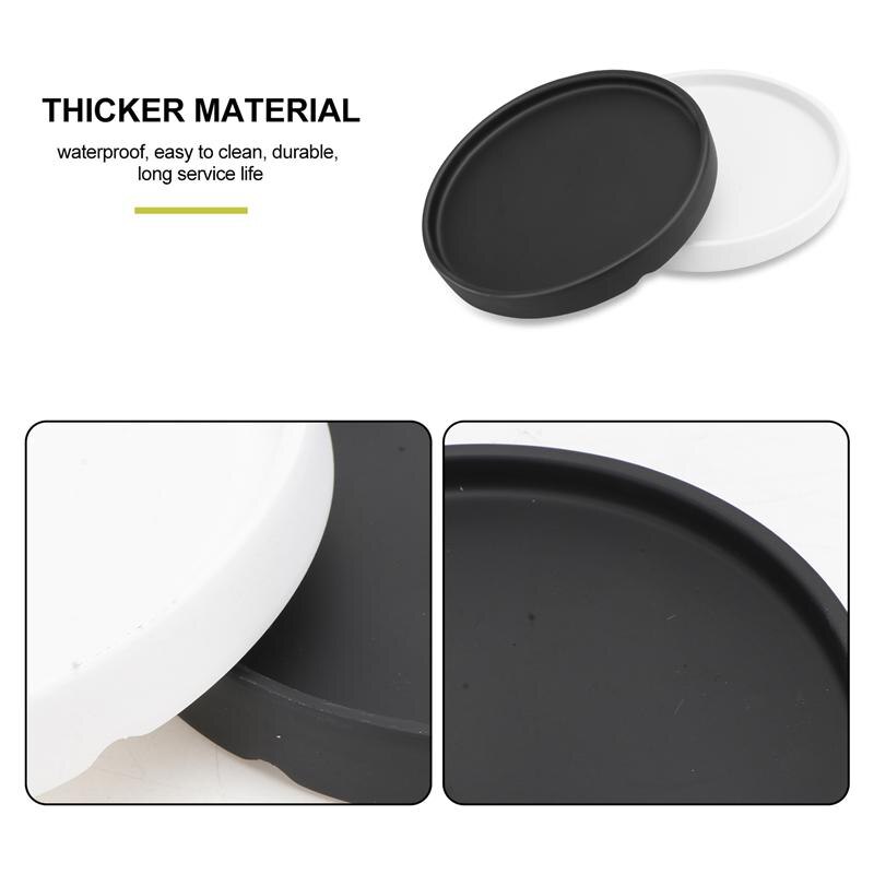 2pcs Base Plate Ceramic Flowerpot Plate Round Flowerpot Tray for Garden Plant Home