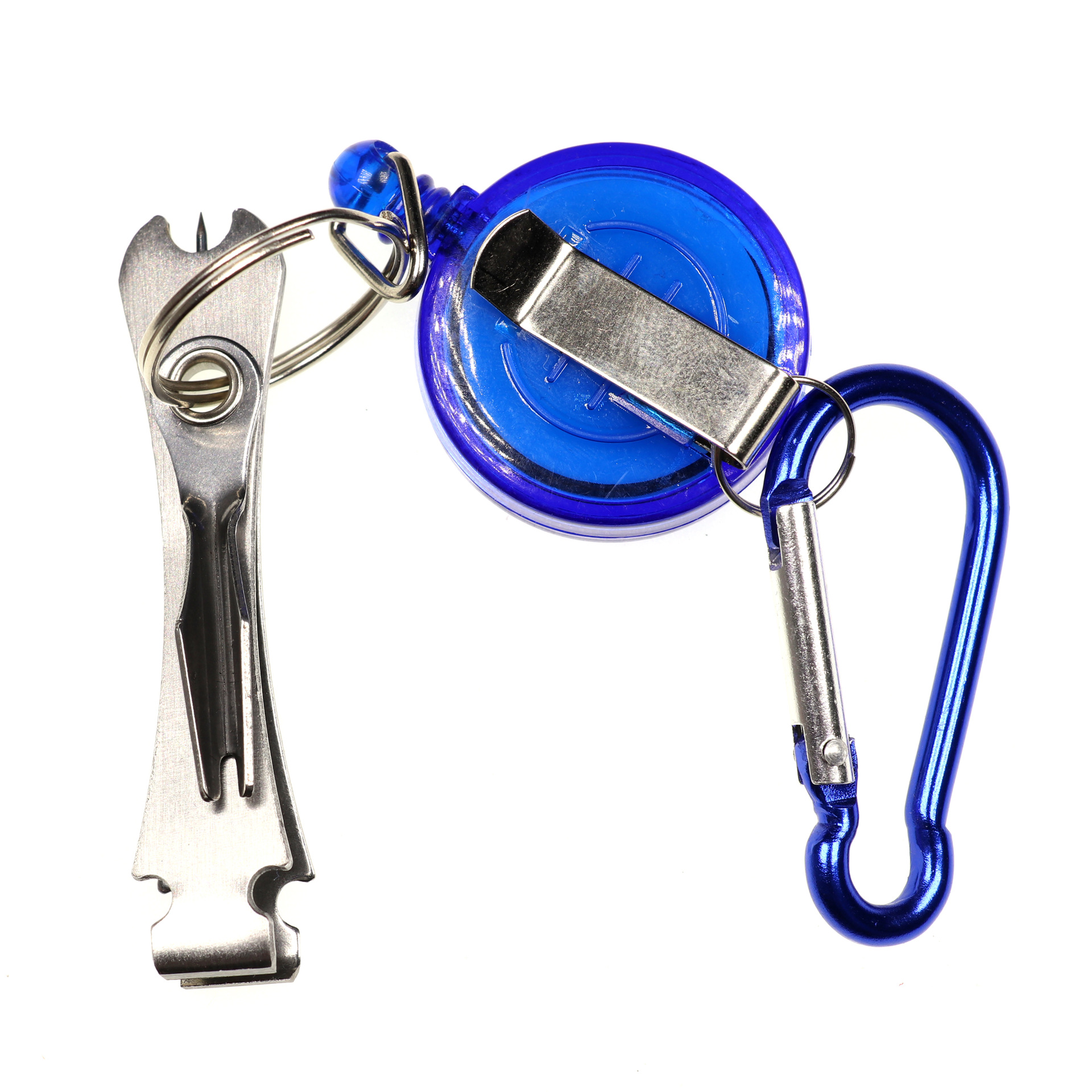 Pro Fast Tie Fishing Smart Quick Knot Tool Nail Knotter Tying Line Cutter Clipper Nipper w/ Zinger Retractor Tackle Fishing Tool: Wire cutter Silver