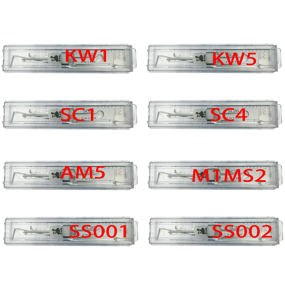 Lishi styles tools  sc1 sc4 kw1 m1/m2 am5 kw5 m1 ms2 ss001 pro  ss002 pro 2 -i- 1 låsesmedverktøy