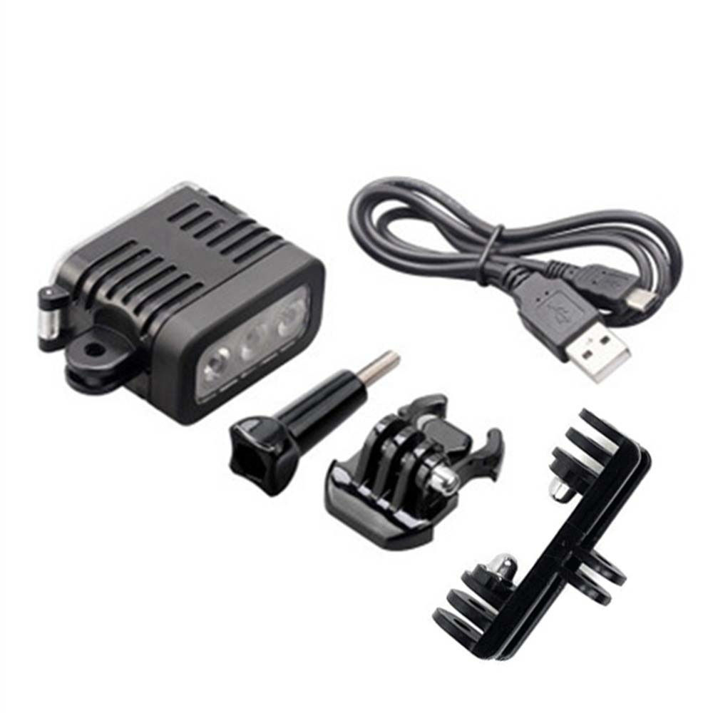 Jinserta 30m vandtæt led flash fyld lys spot lampe til sjcam xiaomi yi gopro hero 5 hero 4 session  sj4000 kamera tilbehør