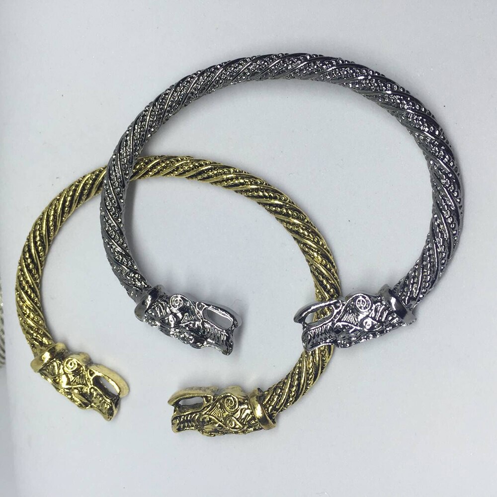 Dragon Head Viking Bracelets Men Indian Jewelry Bangle Accessories Women Wristband Cuff Bracelet Jewelry Vintage Retro Classic