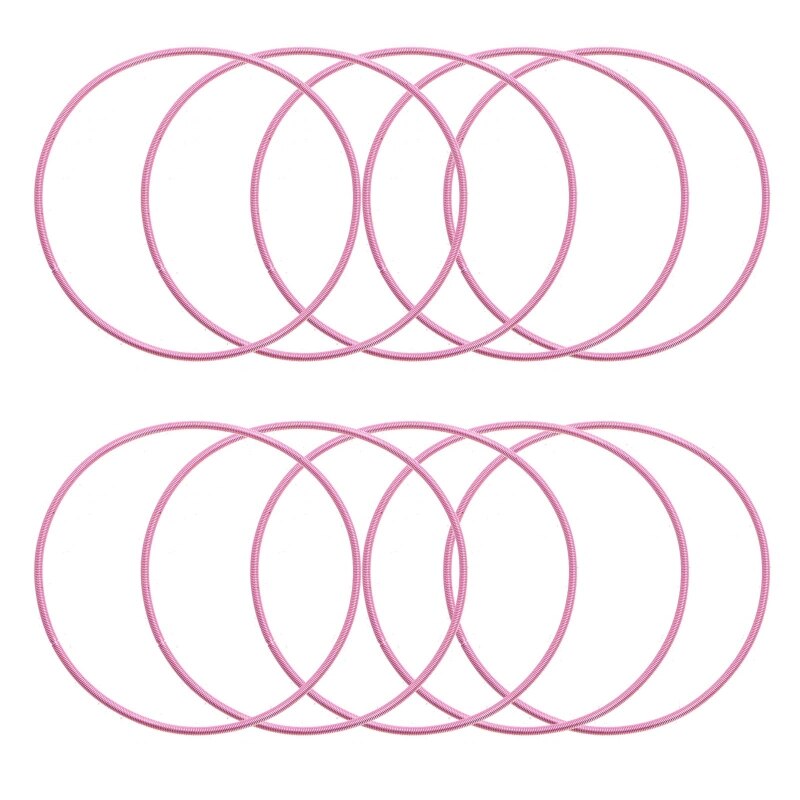 10 Pieces/set Rose Gold Guitar Spring Bracelets Stack Carbon Steel Coil String Bangle Wirstband Stackable Jewelry: 10PCS 399-PK