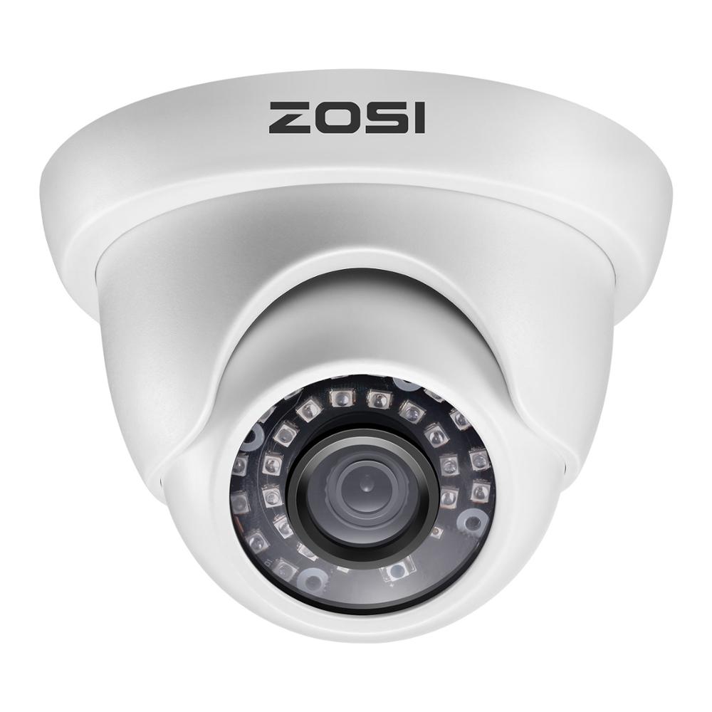 Zosi h .265 tvi cctv kamera 5mp super hd dome sikkerhed udendørs overvågningskamera cctv nattesyn videoovervågning: Hvid