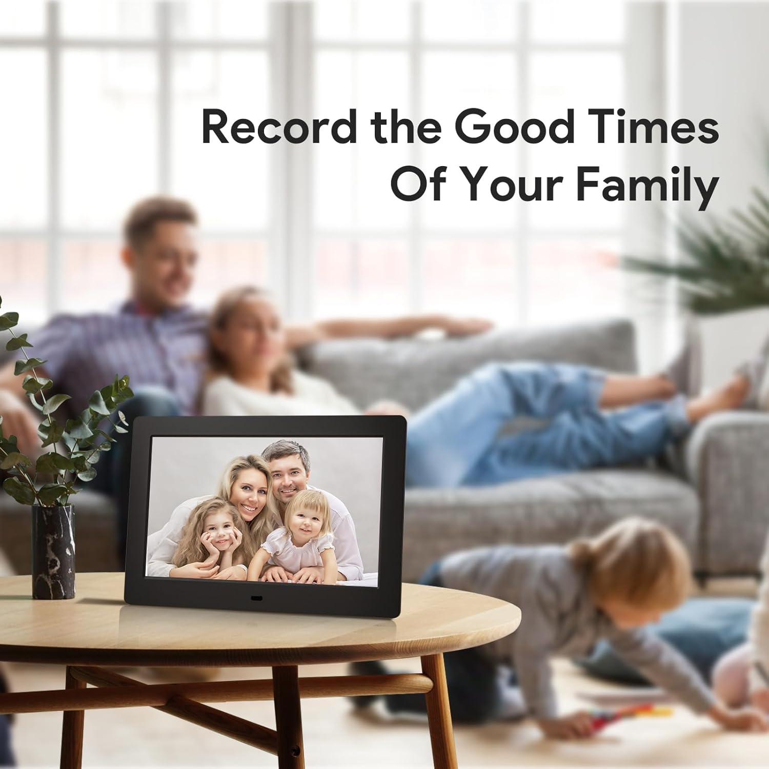 7 Inch Digital Picture Frame, HD IPS Displays Photo Frames with Remote Control,Using USB or SD to Play Photos/Videos/Music