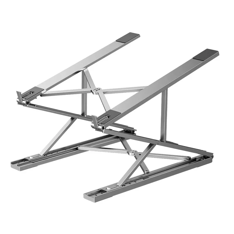 Eary Laptopstandaard voor desktop Metalen stabiele basis met draagbare opvouwbare geventileerde koelcomputerhouder Geschikt voor maximaal 18 inch: Oranje