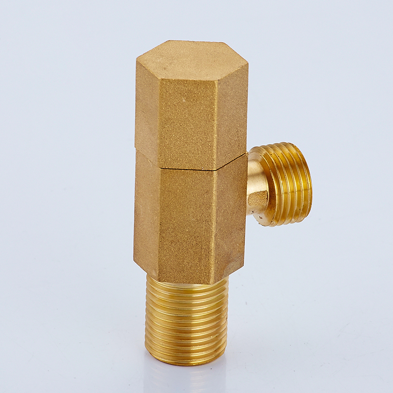 Gold Finish Brass Angle Filling Valve Bathroom Plumbing Parts Stop Valve Toilet Bathroom Angle Valve