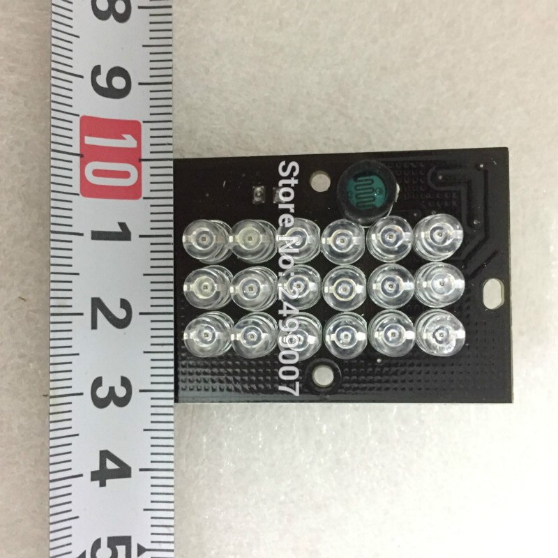 Lihmsek 940nm 18pcs IR LEDs Infrared Light Board DC12V Invisible light at night No red exposure to eye IR Illuminator accessory