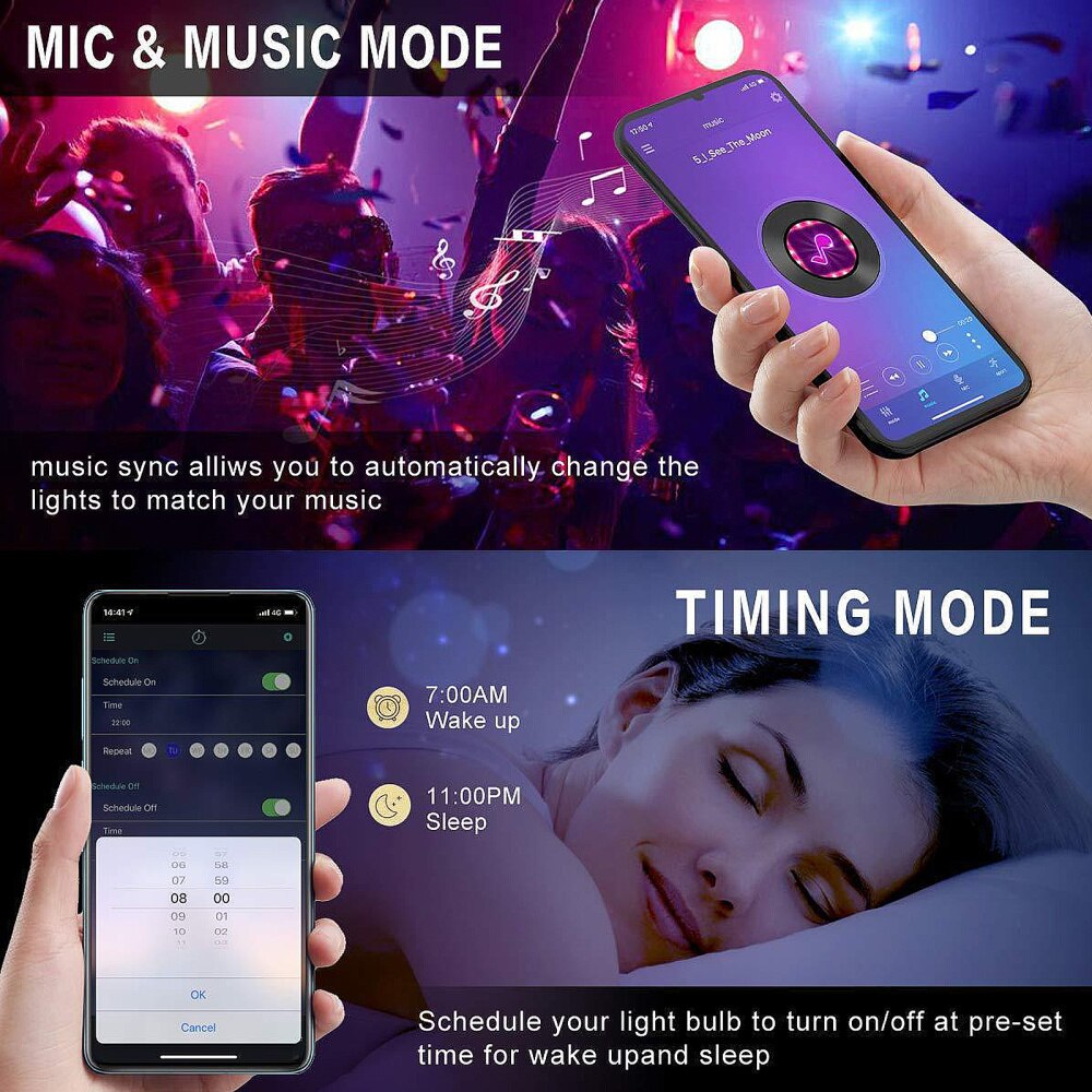 1 Set Practical Useful Durable TV Back Light Wireless Strip Light APP Remote Control Light