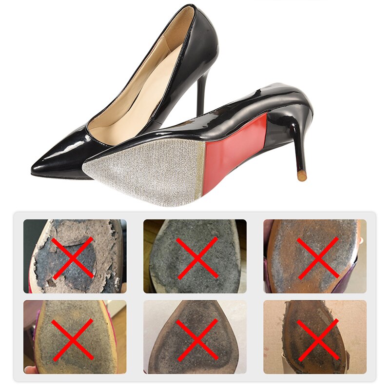 Soumit-pegatinas de suela de tacón alto antideslizantes, Protector de suelas para zapatos, cinta de suela autoadhesiva transparente, tamaño grande, 4 Uds.