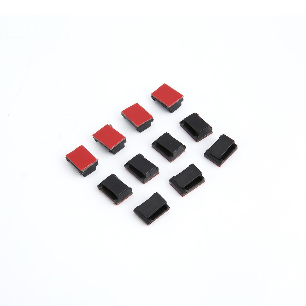 100 pcs Self Adhesive Cable Clips Wire Holder Clamps Car Data Cable Organizer Wire Management Cord Tie Holder Fixed Clips