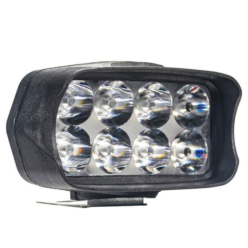 Faro de motocicleta con 8/12/16 luces LED de conducción, faro auxiliar impermeable, foco externo para Scooter, accesorios de luz antiniebla: Azul hielo