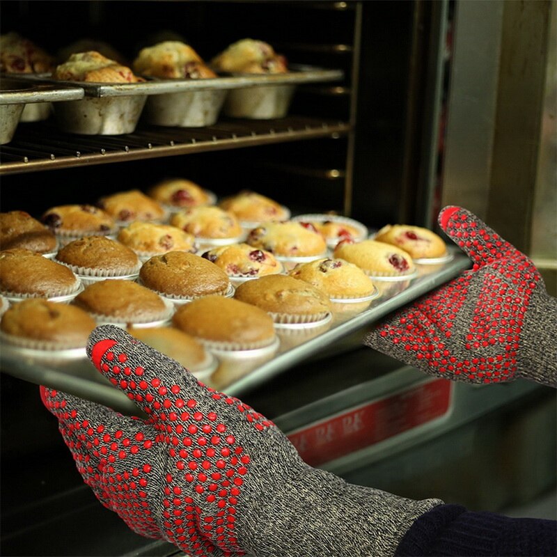 Wärme Beständig Backen Handschuhe Kochen Grill Küche Mikrow Ofen Temperatur Beständig Arbeiten Handschuh Nicht-Unterhose Grill Handschuhe