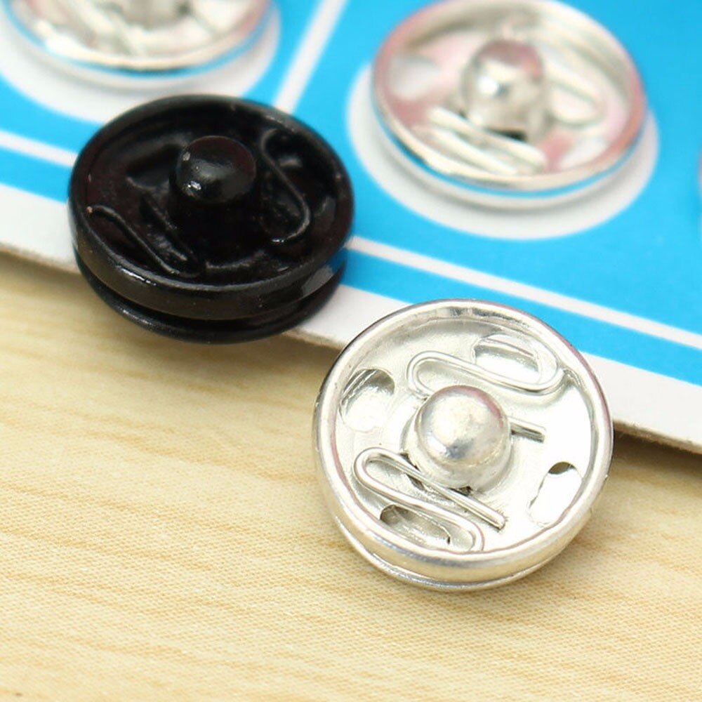 50 stk 10mm metal trykknapper tøj skjorter gør det selv sytilbehør usynlig knap clips rund lille knap jakke