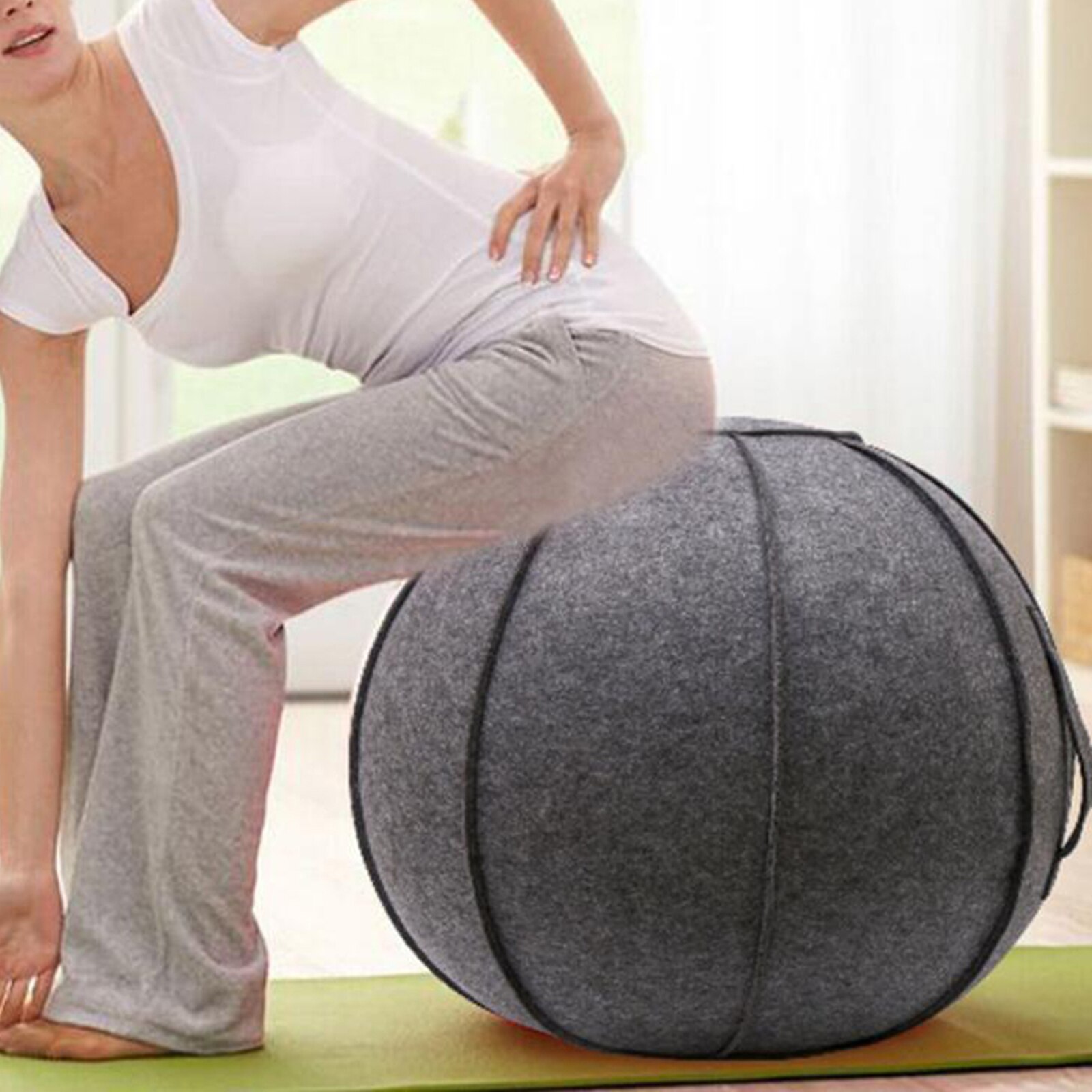 65cm yoga kuglebetræk anti - 26 '' balance fødselsbolde vikleholder m/ håndtag siddende kugle stol dækker bærer beskyttelse
