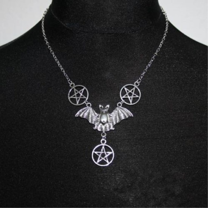 1 Pcs Bats Pentagram necklace, Gothic, for Girls