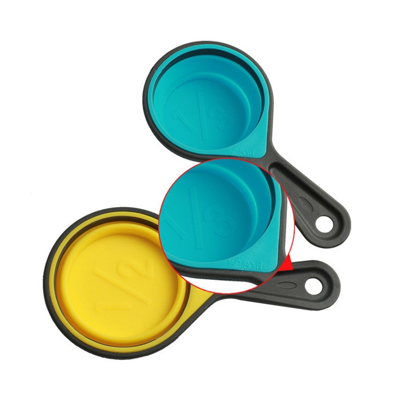 Bakken Maatbekers en Lepels Inklapbare Koken Maatbeker FDA Silione Meten Lepel Thuis Keuken Gereedschap Accessoires Set