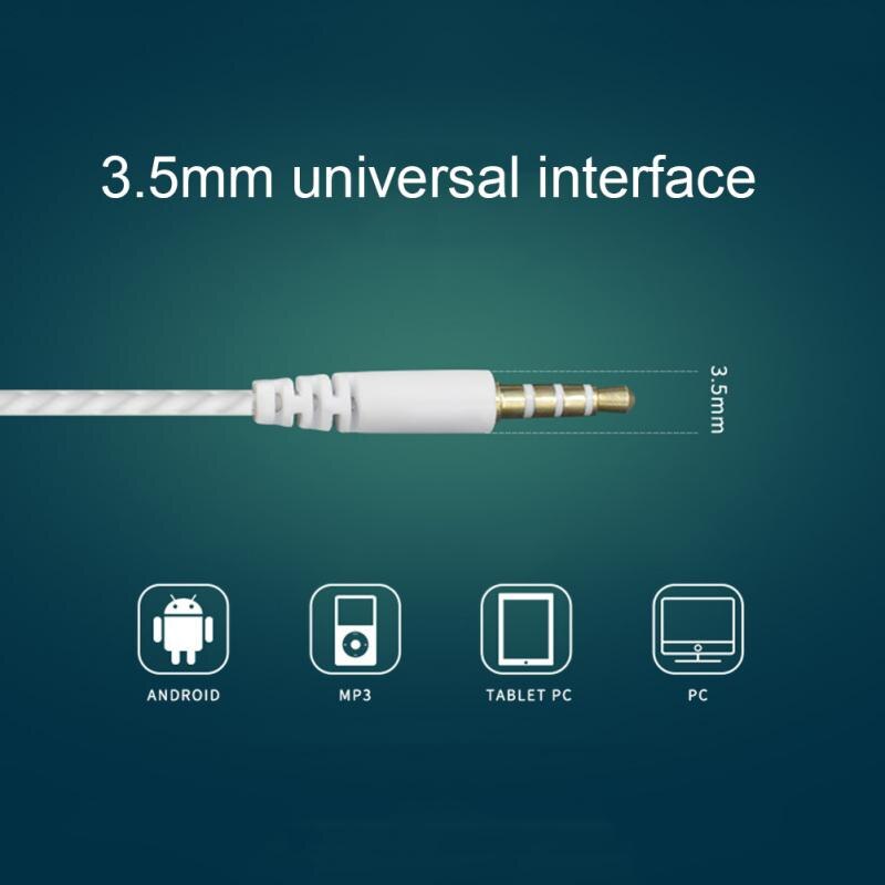 Universele 1.2M Wired In-Ear Oordopjes Headsets Muziek Oortelefoon 3.5Mm Plug Stereo Hoofdtelefoon Voor Telefoon Pc Laptop tablet MP3