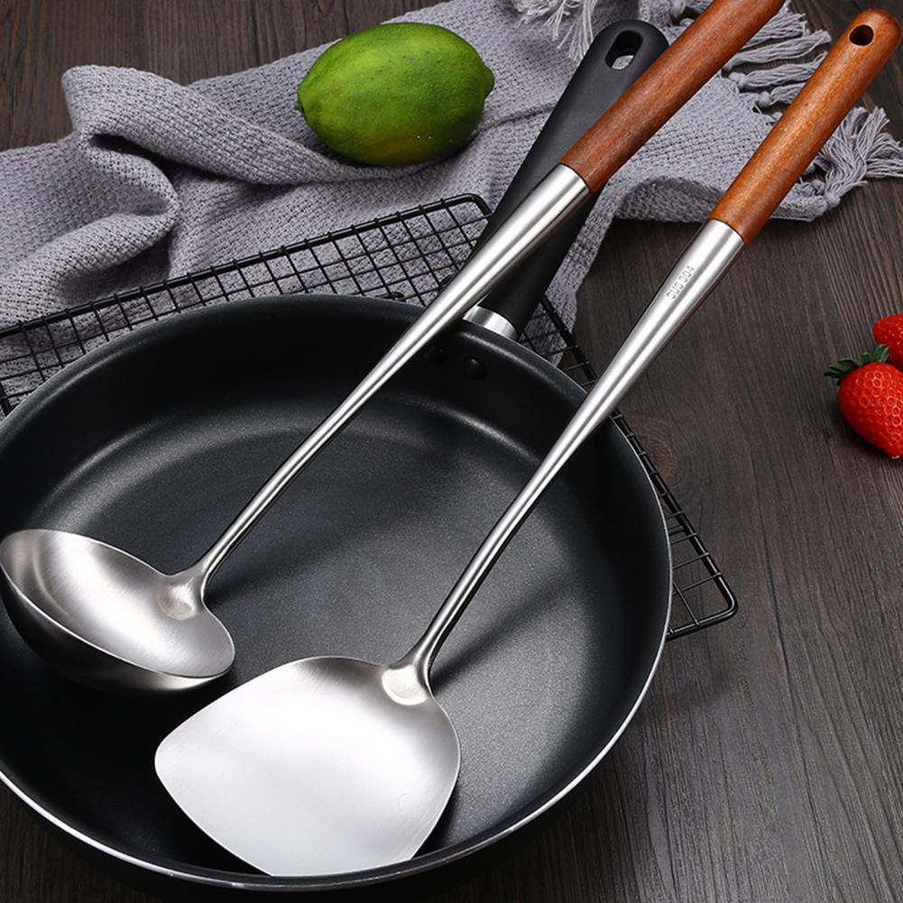 Koken Spatel Non-stick Spatel Schop Hittebestendig Roestvrij Staal Keuken Koken Schop Voor Keuken Kookgerei