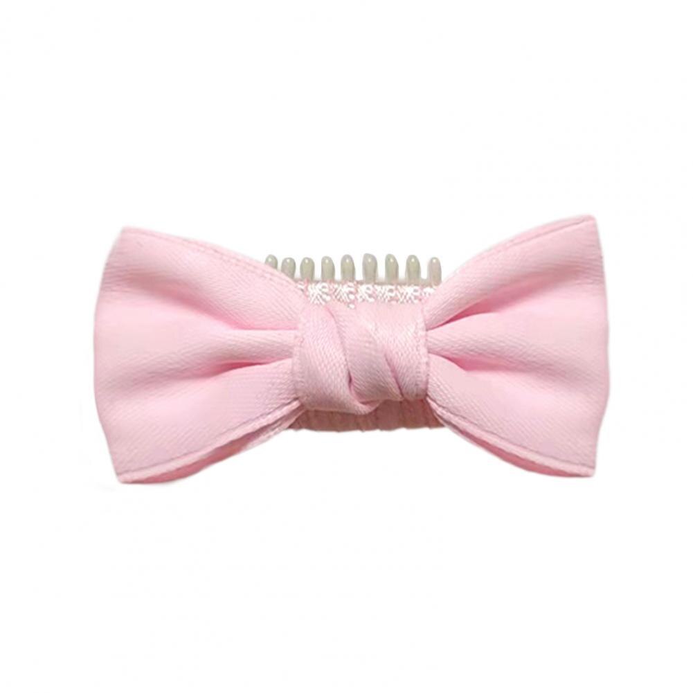 Pajarita compacta para mascotas, pinzas para el pelo, accesorios de peinado, pasador de Color vibrante para Festival: Rosa