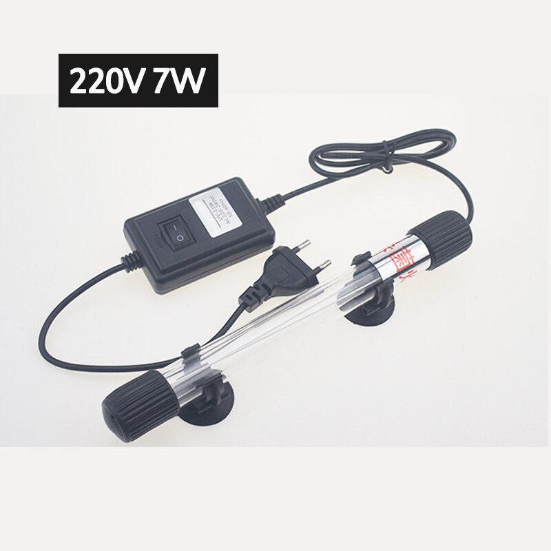 13W Aquarium Uvc Lamp Lichten Sterilisator Uv Lamp Verlichting Aquarium Bactericide Desinfectie Waterbehandeling Purifier 110V/220V: 7W 220V EU