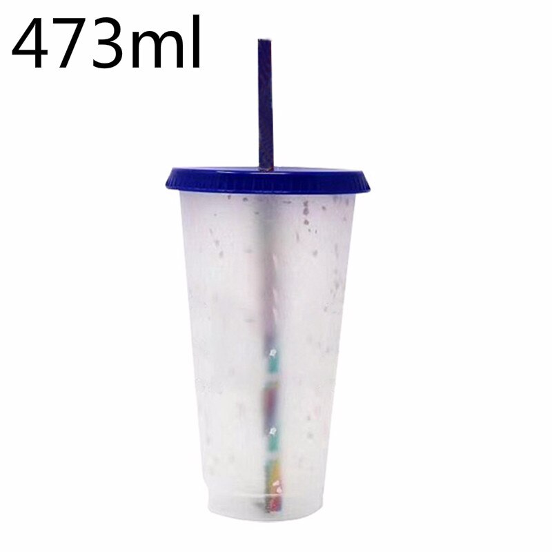 Stro Cup Lovertjes Glitter Cup Kleurrijke Koffie Sap Stro Mok Eenvoudige Leuke Netto Bodem Outdoor Draagbare Cup: 03 473ml 1pcs