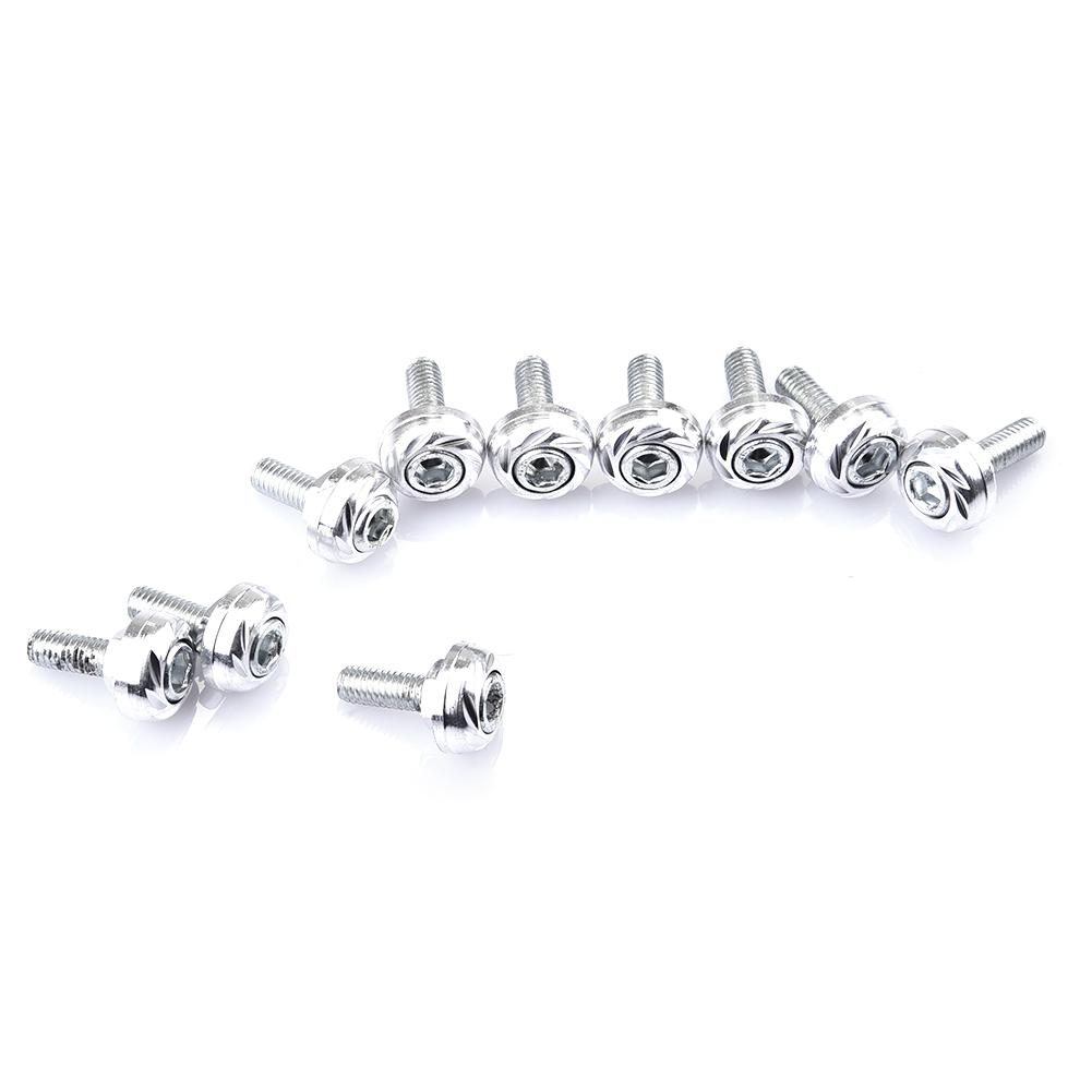 Auto Bout Univeral Aluminium 6mm Fasteners Washer Bumper Motor Concave Schroeven Washer Kentekenplaat Bouten Auto- styling: white