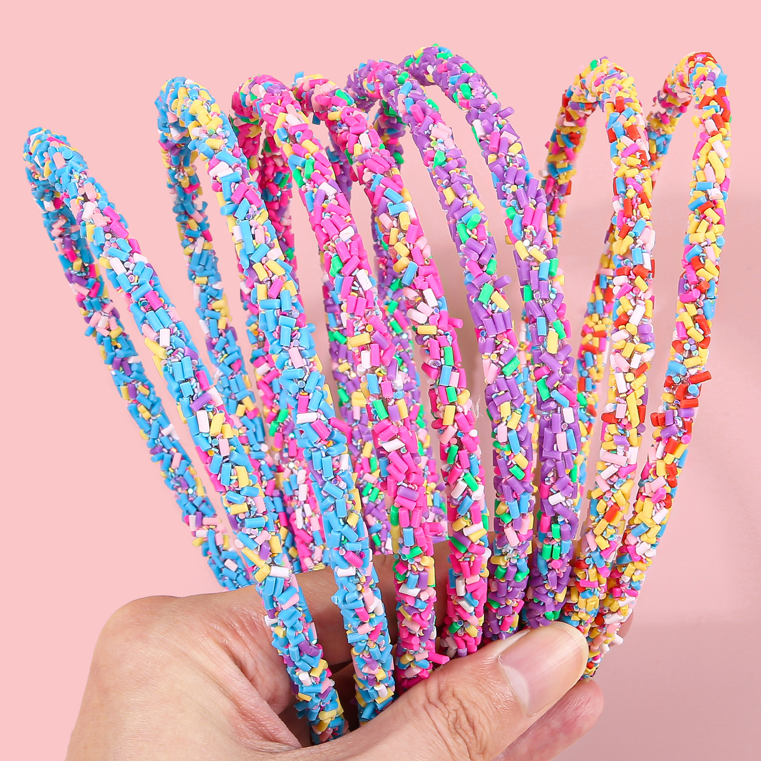 1/4 Uds. Diademas brillantes, diademas bonitas para niñas, diademas de colores helado para niñas, decoración de para niños, tocados