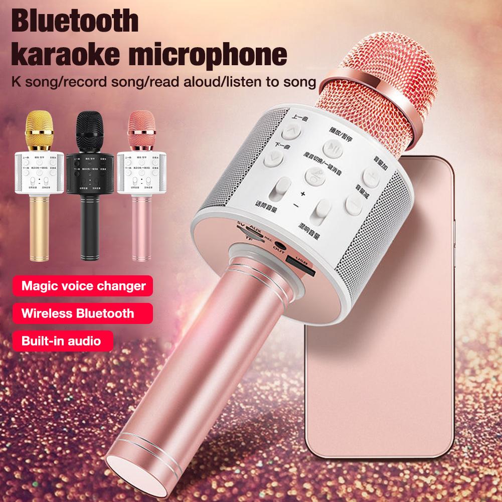 Rondaful WS-858 Draadloze Karaoke Microfoon Draagbare Handheld Usb Microfoon Professionele Karaoke Mic Bluetooth Stand Mic Studio