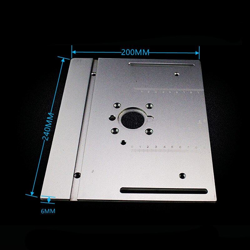 Router Tafel Insert Plaat Voor Houtbewerking Bankjes Tafelcirkelzaag Met Mijter Gauge Gids Aluminium Profiel Hek Schuiven Beugels: Aluminum Plate A