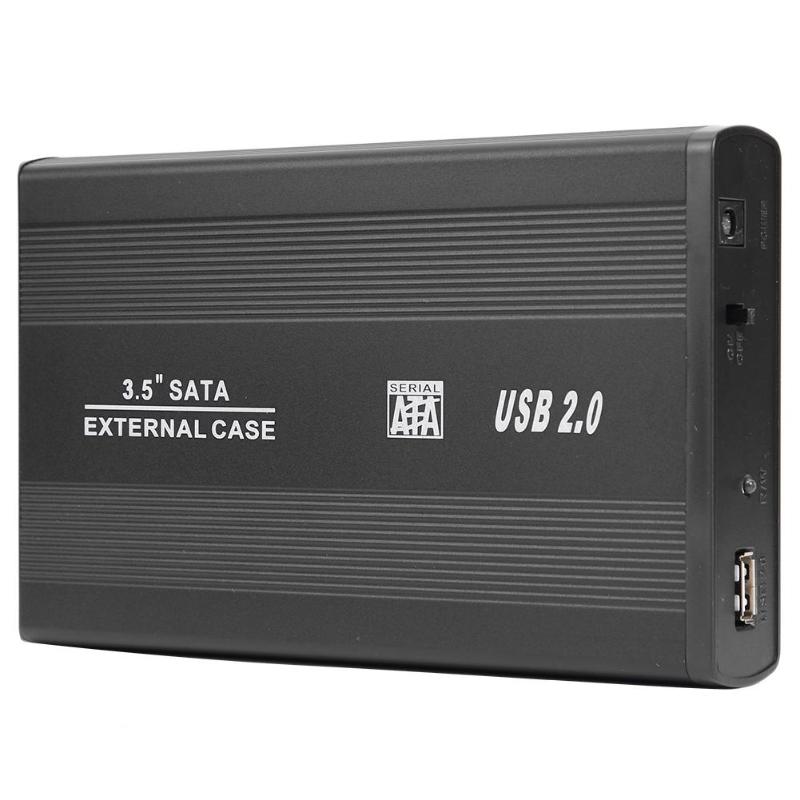 3.5 inch USB 2.0 to SATA Port HDD Hard Disk Drive Enclosure Case Box SSD Hard Drive Enclosure 480Mbps HDD Case