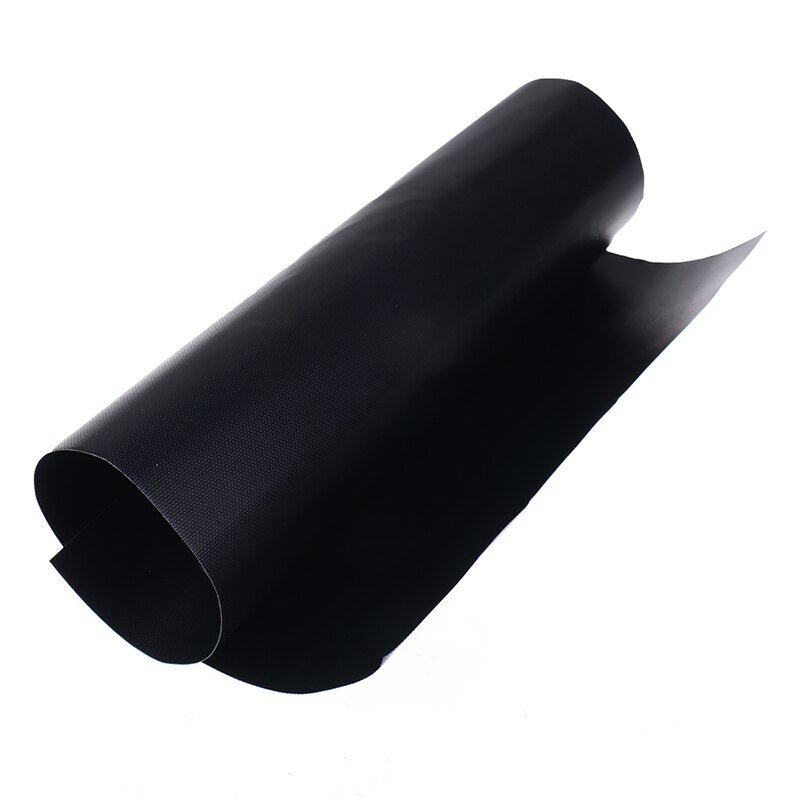 Non-stick bbq grill og bakematter gjenbrukbar telfon kokeplate for fest ptfe grill pad grill utendørs panner: Svart